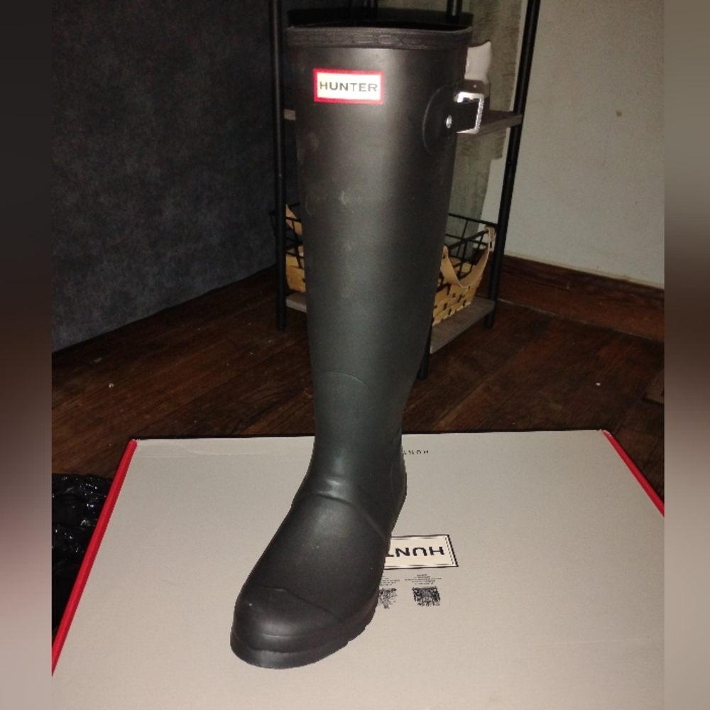 Hunter Black Tall Rain Boots